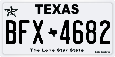 TX license plate BFX4682