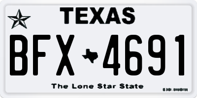 TX license plate BFX4691