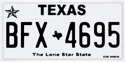 TX license plate BFX4695