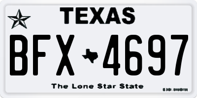TX license plate BFX4697
