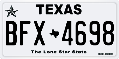 TX license plate BFX4698