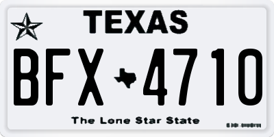 TX license plate BFX4710