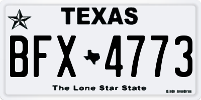 TX license plate BFX4773