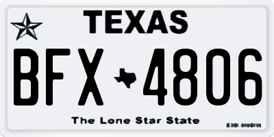 TX license plate BFX4806