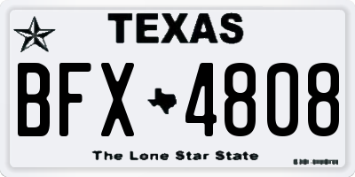 TX license plate BFX4808