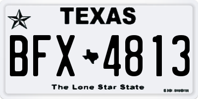 TX license plate BFX4813