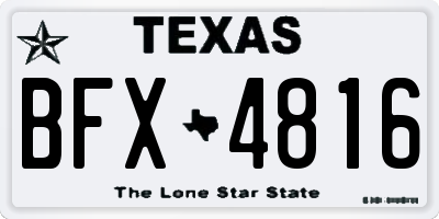 TX license plate BFX4816