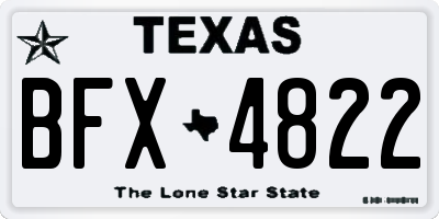 TX license plate BFX4822