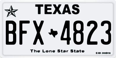TX license plate BFX4823