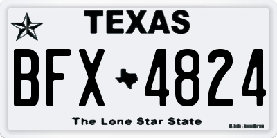 TX license plate BFX4824