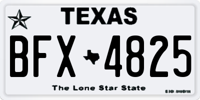 TX license plate BFX4825
