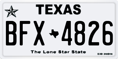 TX license plate BFX4826