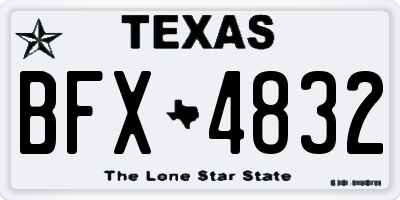 TX license plate BFX4832