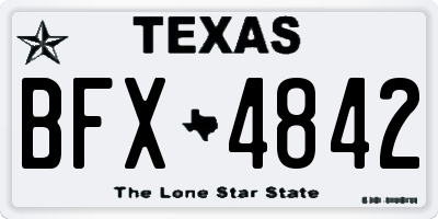 TX license plate BFX4842