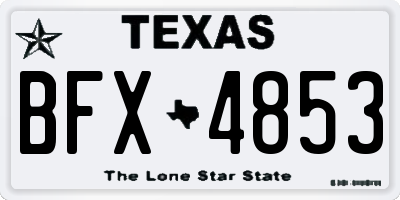 TX license plate BFX4853