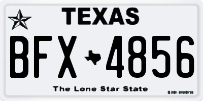 TX license plate BFX4856