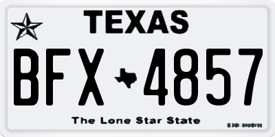TX license plate BFX4857