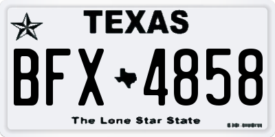 TX license plate BFX4858