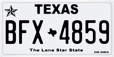 TX license plate BFX4859