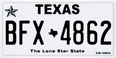 TX license plate BFX4862