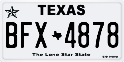 TX license plate BFX4878
