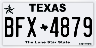 TX license plate BFX4879