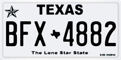 TX license plate BFX4882