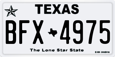 TX license plate BFX4975