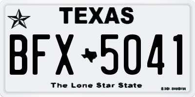 TX license plate BFX5041