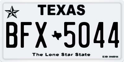 TX license plate BFX5044
