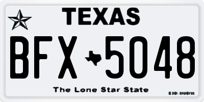 TX license plate BFX5048
