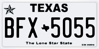 TX license plate BFX5055