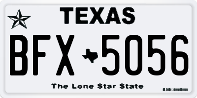 TX license plate BFX5056