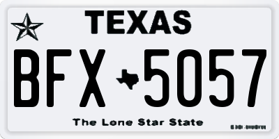 TX license plate BFX5057
