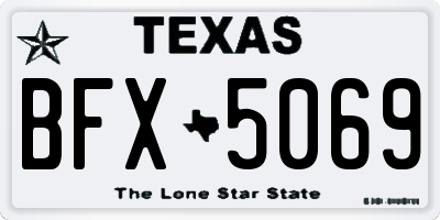 TX license plate BFX5069