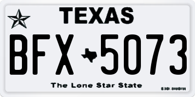TX license plate BFX5073