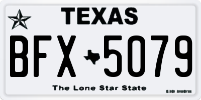 TX license plate BFX5079