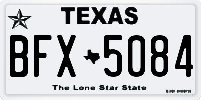 TX license plate BFX5084