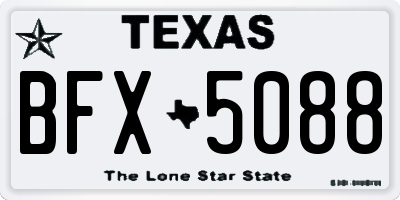 TX license plate BFX5088