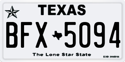 TX license plate BFX5094