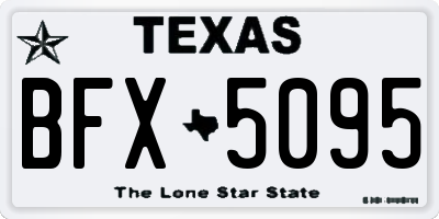 TX license plate BFX5095