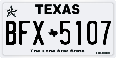 TX license plate BFX5107