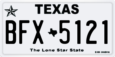 TX license plate BFX5121