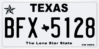 TX license plate BFX5128