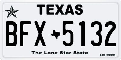 TX license plate BFX5132