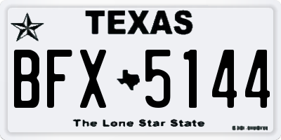 TX license plate BFX5144
