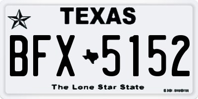 TX license plate BFX5152