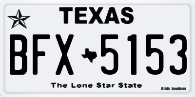 TX license plate BFX5153