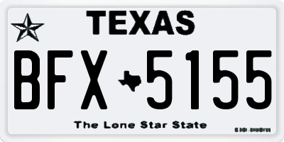 TX license plate BFX5155