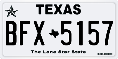 TX license plate BFX5157